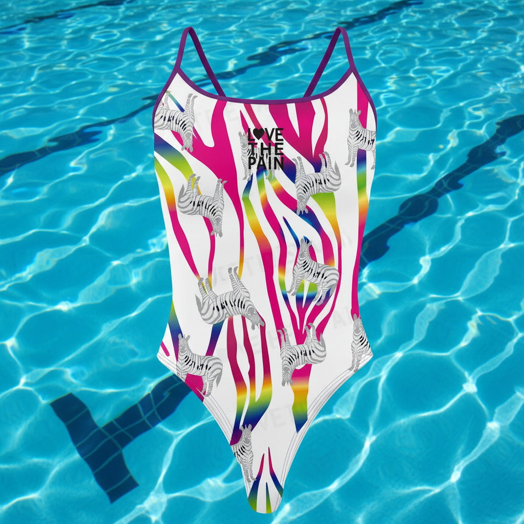 One Piece Thin Shoulder Straps Swimsuit for Women Fitness Race Swimwear Monokini Bathing Suit Comfortable Beachwear