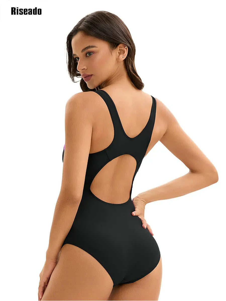 Women's One Piece Swimsuit Athletic Bathing Suits Training Sport Female Swimwear Monokini Pool Bath Clothing Plus Size