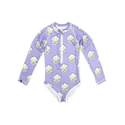 Toddler Girls Swimwear Summer Baby Rash Guard Long Sleeve Swimsuit Boys Bathing One-Piece Kids Clothes
