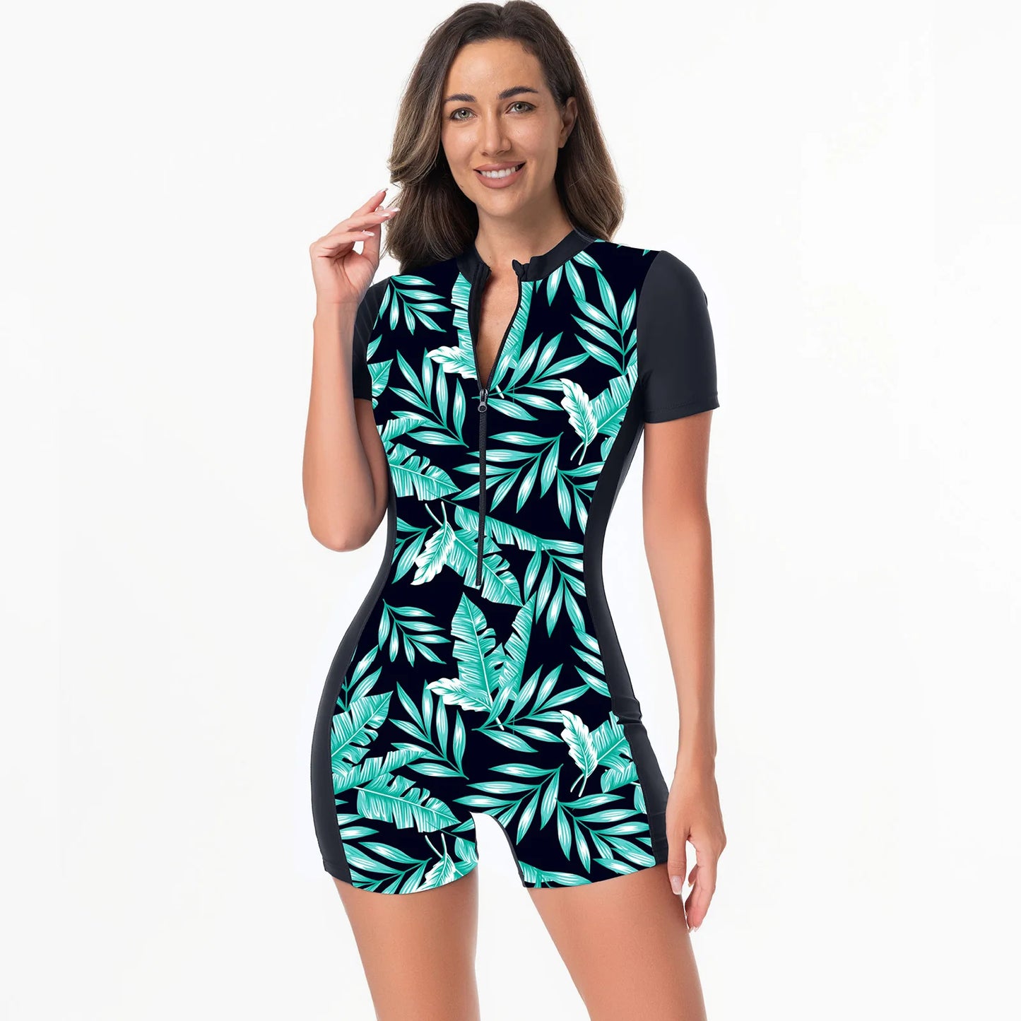 Rash Guard Swimsuits Women Onesies Printed Sports Women's Slim and Thin Surf Clothing Swimwear