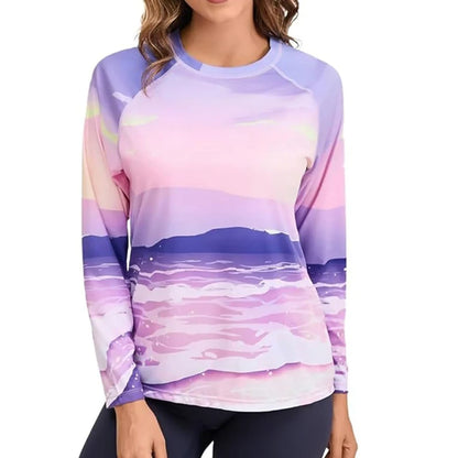 Women Long Sleeve Rashguard Swim Shirts Womens Swimwear Surf Rushguard Top Quality UV-Protection Rush Guard Tops