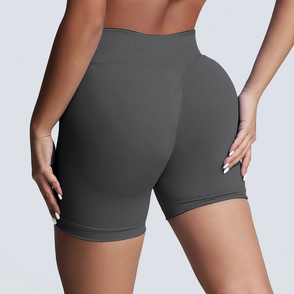 D-impact Gym Woman High Support Fitness Sports Biker Shorts Workout Scrunch Butt Yoga Seamless Leggings Running Shorts XP389