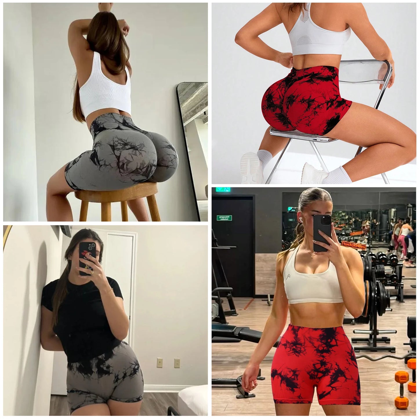 Booty Lifting Shorts Women High Waist Tummy Control Seamless Quick Dry Yoga Gym Fitness