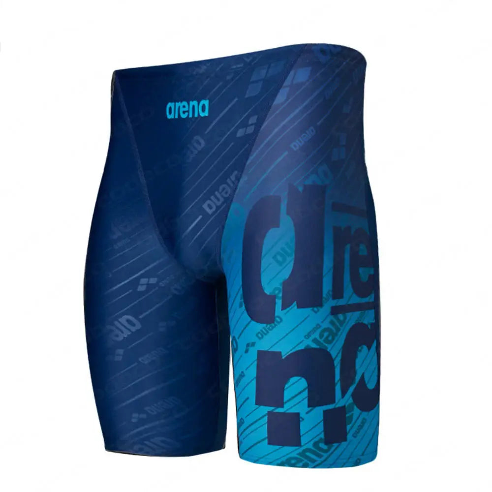 Summer Men's Swim Jammer Swimsuit Shorts Print Beach Surfing Tights Shorts Quick Dry Swimming Trunks Sports Swim Pants Swimwear