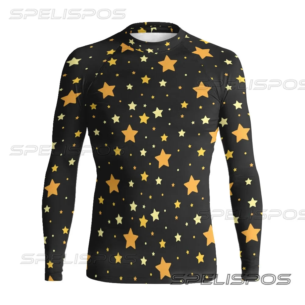 Men Long Sleeve Surfing Clothing UV Protection Water Sports Swimming Tops High-Elastic Diving Tight Swimwear