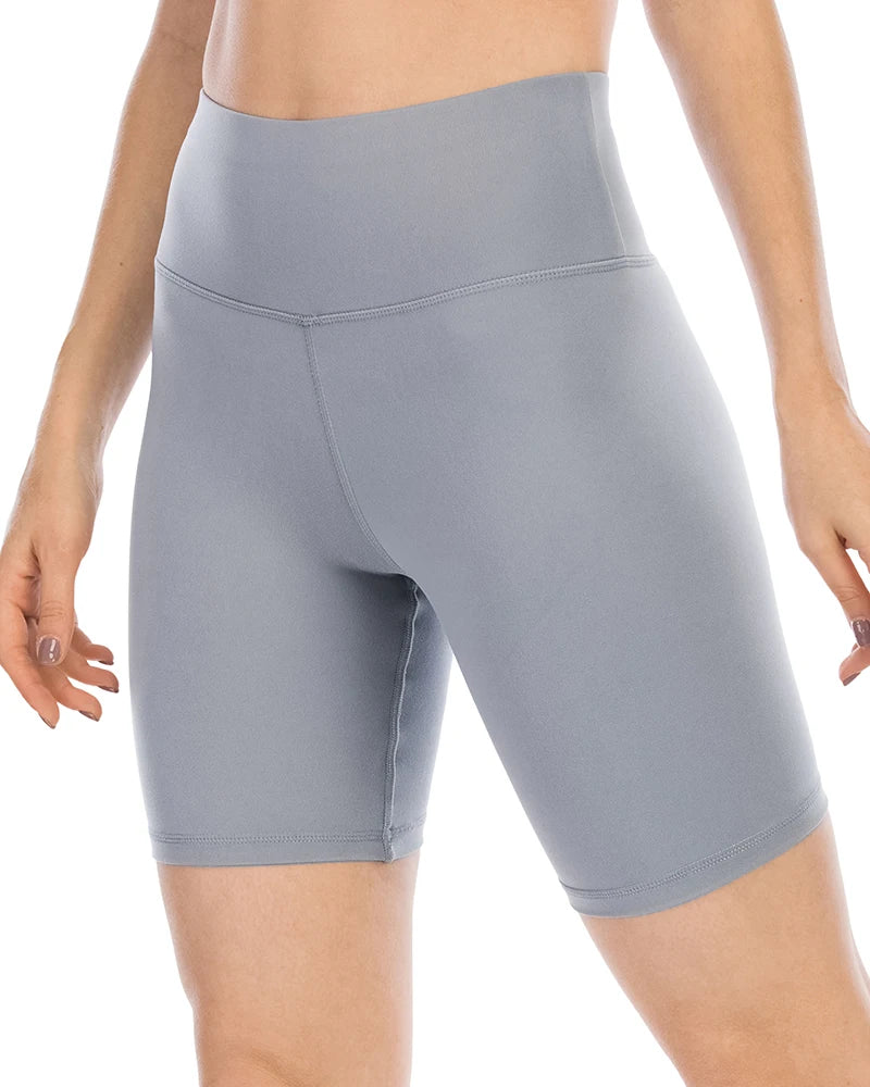 Women's High Waisted Biker Shorts Tummy Control Yoga Workout Tights Stretchy Athletic Shorts for Running Cycling Casual Wear