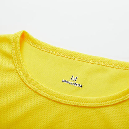 Men Women Quick Dry Short Sleeve Sport T Shirt Gym Jerseys Fitness Shirt Trainer Running T-Shirt Teenager Breathable Sportswear