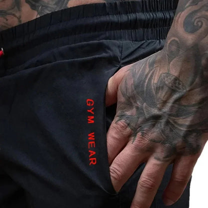 Summer Gym Fitness Men's Shorts Woven sweatpants Thin Fashion Men Marathon Running Shorts Sports Breathable Training Pants