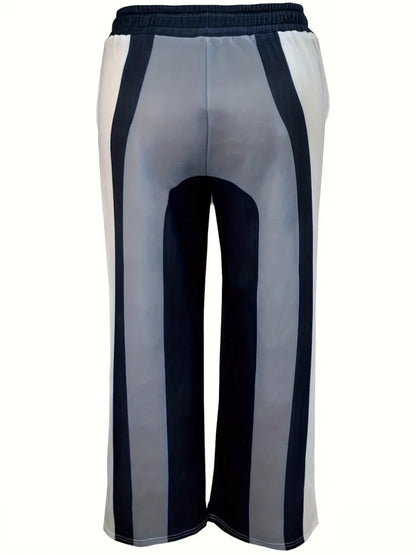 XL-5XL Plus Size Pants Women Elastic High Waist Long Pants Autumn Winter Fashion Print Big Size 3XL Oversize Office Lady Trouser