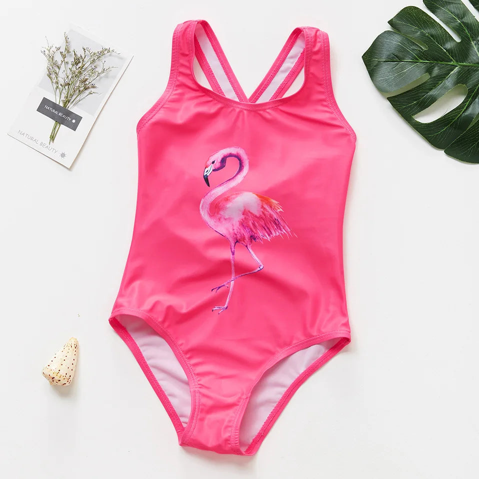 2-8Years Toddler Baby Girls Swimsuit One Piece Girls Swimwear Fishscale Children Swimwear Kids Beach Wear Girls Swimming Outfits