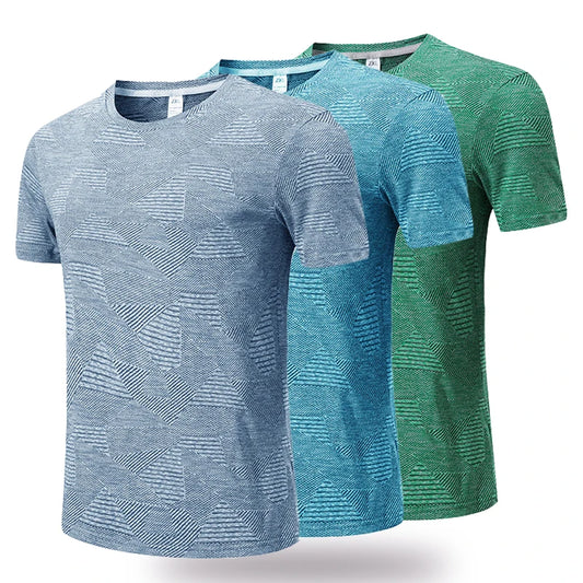 (M-5XL)Men Loose Fit Quick Dry Sport T-Shirt Running Football Basketball Gym Short Sleeve Tee Shirt Breathable Fitness Tops