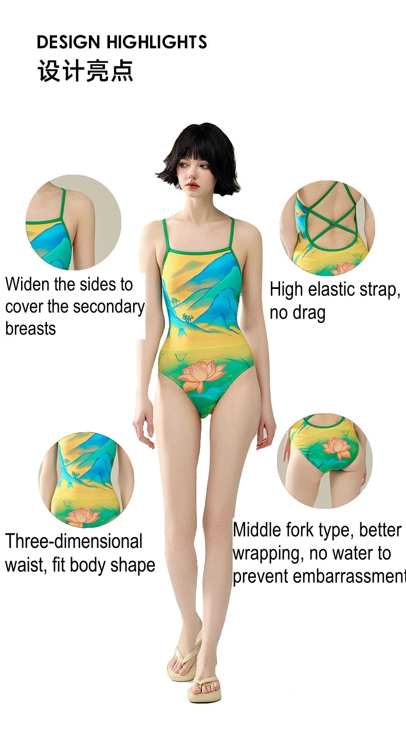 Multicolours Bunny Bum Women Swimwear One Piece Professional Swimsuits
