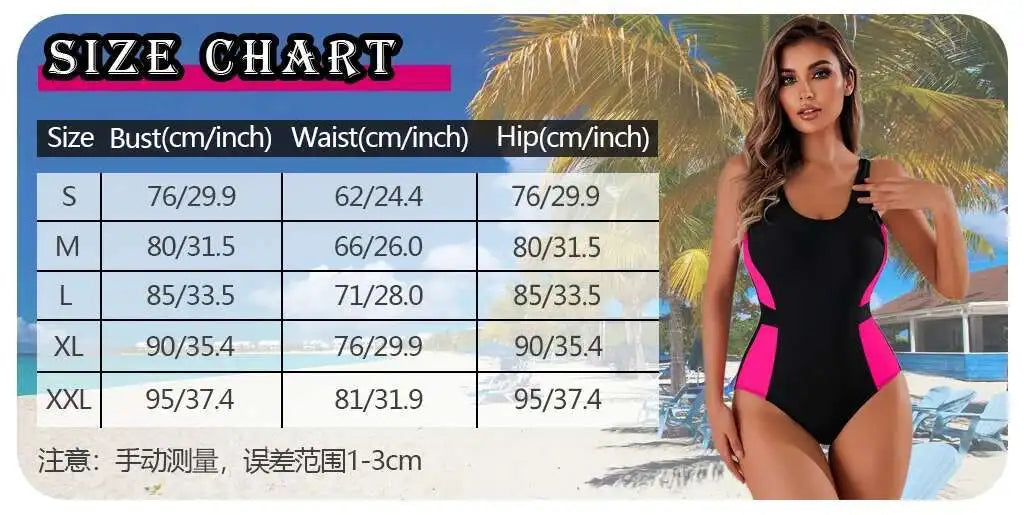 Patchwork Swimsuits Closed Women's One-Piece Swimwear Push Up Swim Wear Bodysuit Bathing Suits Beachwear Pool Bather
