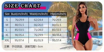 Patchwork Swimsuits Closed Women's One-Piece Swimwear Push Up Swim Wear Bodysuit Bathing Suits Beachwear Pool Bather