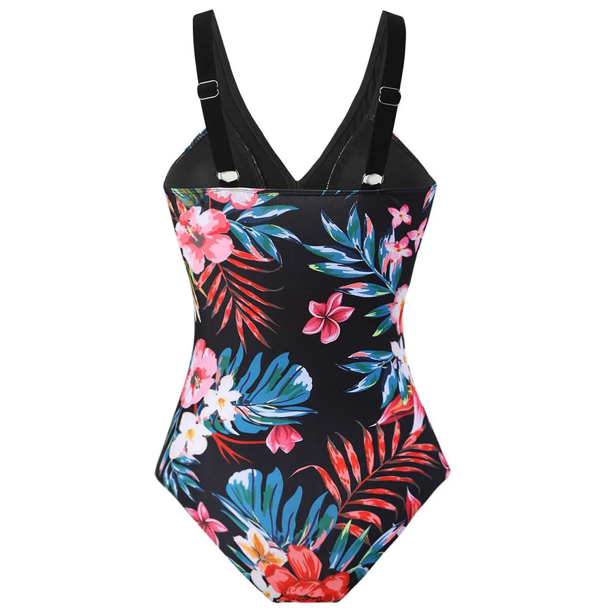 One Piece Swimsuit Women Swimwear Push Up Monokini Plunge Bathing Suit Floral Bodysuit Beach Wear Female Swimsuit