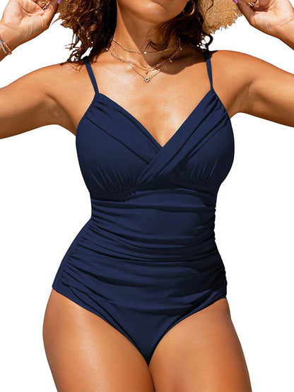 Push Up Swimwear Women One Piece Swimsuit Solid Plus Size Bathers Bathing Suit Padded Beachwear Swimming Summer Bodysuit