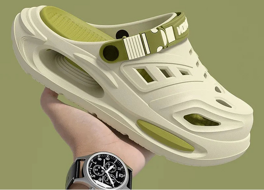 Men's and Women's Cave Shoes Fashion Breathable Sandals with Removable Insoles Non-slip Cushioned Thickened Soft Slippers