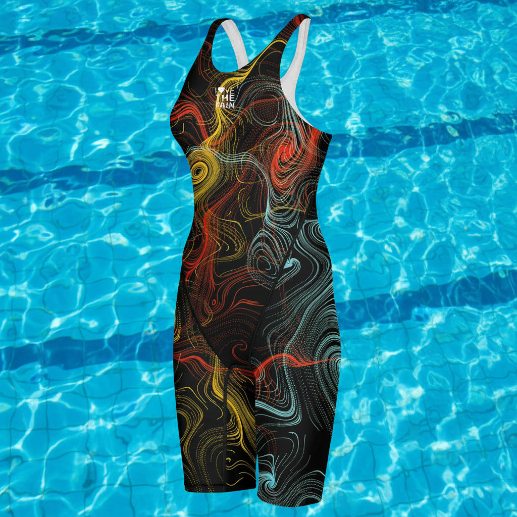 Competition Training Back Tech Suit Swimsuit Neck To Knee Women's Open Back Comfort Straps Swimsuit One-piece Jumpsuit Swimsuit