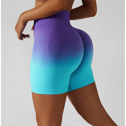 Summer Seamless High Waist Yoga Shorts Butt Lift Cycling Shorts Gym Shorts Women Pants Breathable Tie-dye Sports Leggings Women