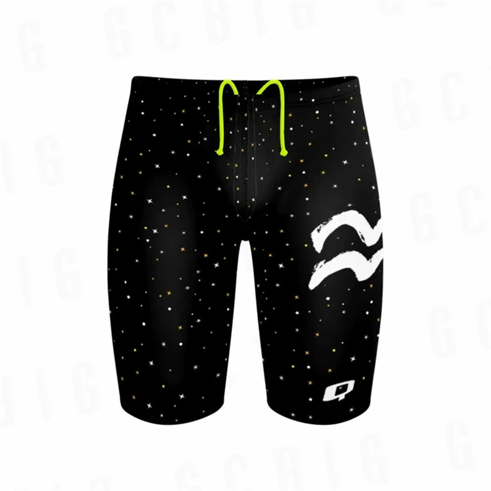 Summer Mens Beach Swimming Pants Swimwear Training Swim Shorts Trunks Swimsuits Boys Jammer Running Sports Surf Shorts Trunks