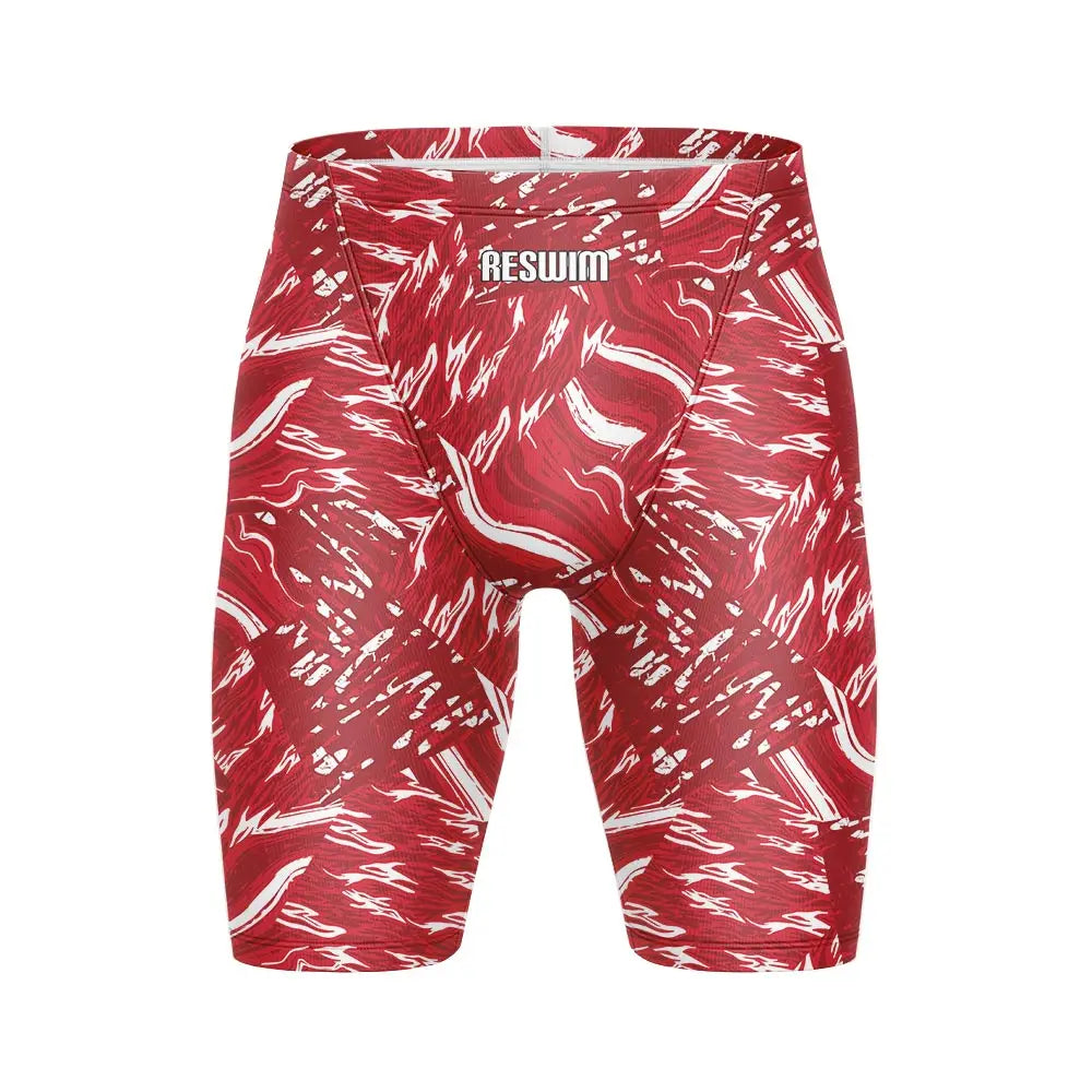 Men's Swim Jammer Swimsuit Short Athletic Training Pants Beach Tights Shorts Swimming Trunks Swimwear Surfing Diving Shorts