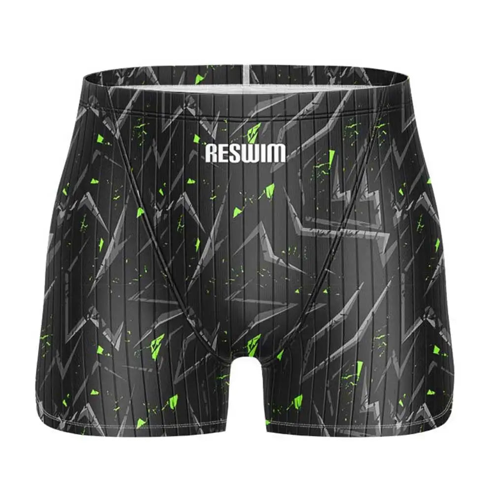 Men's Swim Jammer Swimsuit Shorts Swimming Trunks Athletic Training Swimwear Man Endurance Beach Tights Swimsuit Size 6XL