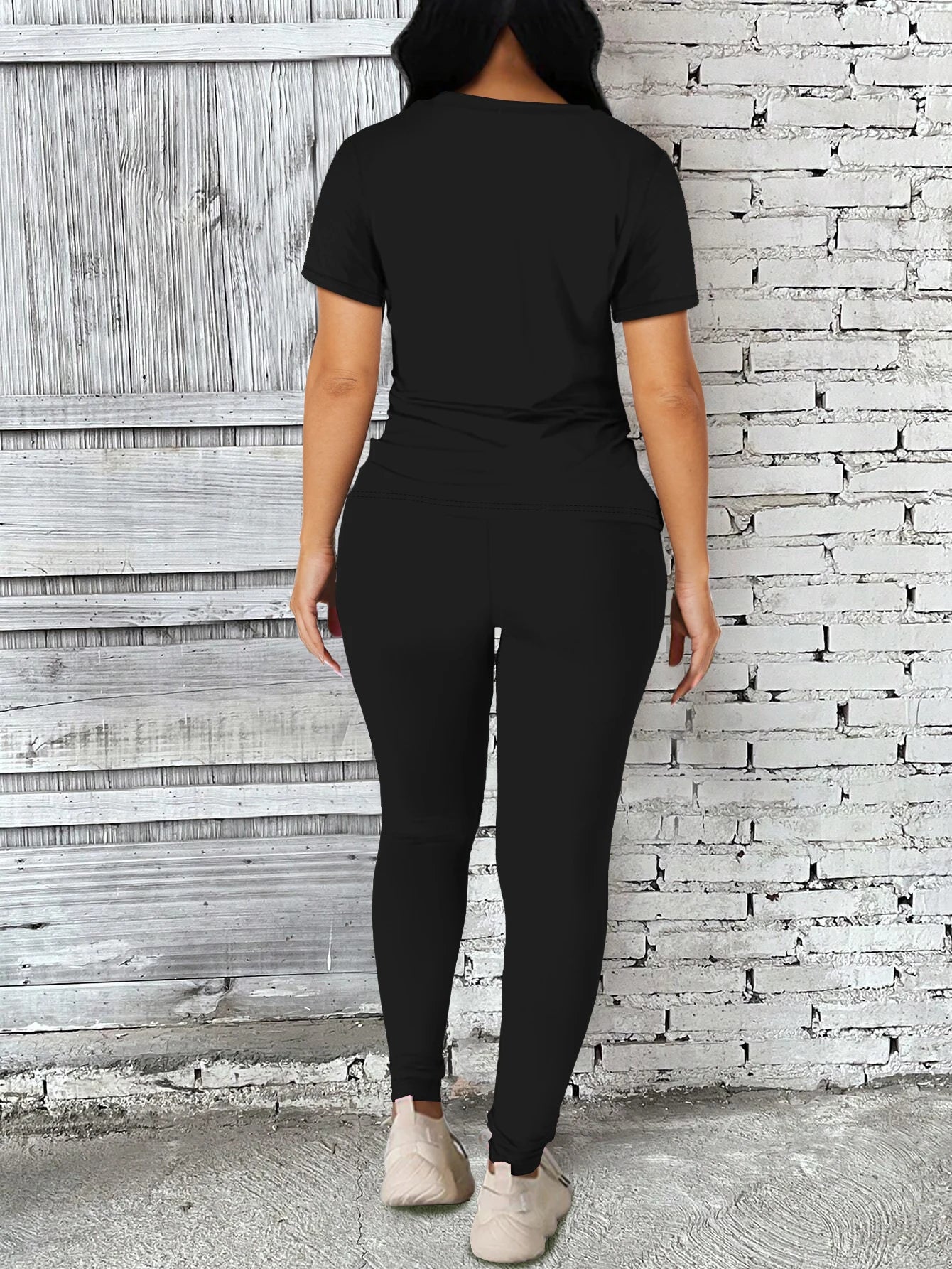 Summer Women's Short Sleeve Long Pants Set Multi-Functional Comfortable Fashionable Versatile Two-Piece Suit for Home And Travel