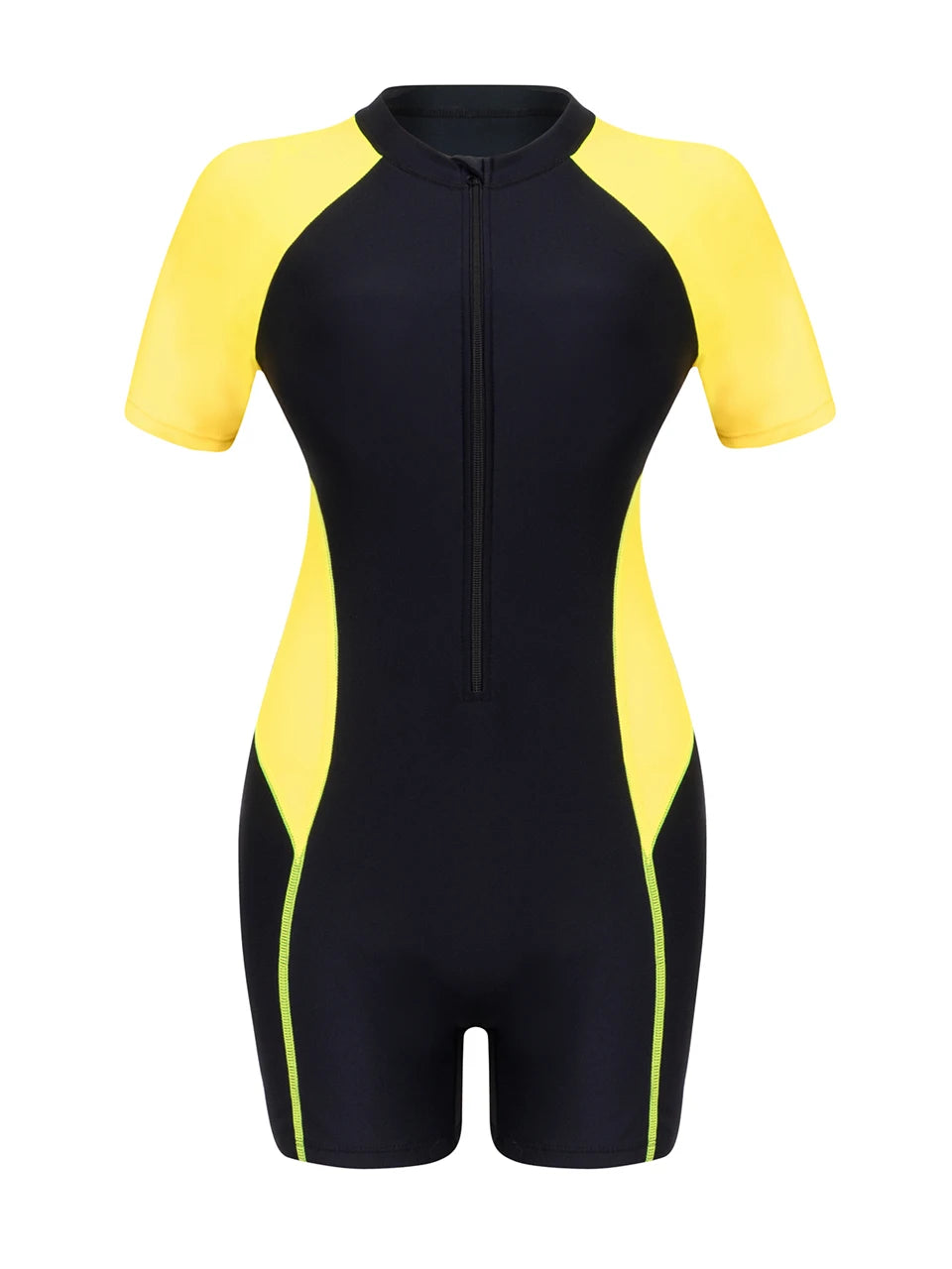 One Piece Surfing Sport Swimwear Women Short Sleeve Swimsuit Summer Beach Bathers Swimming Swim Diving Clothes Female