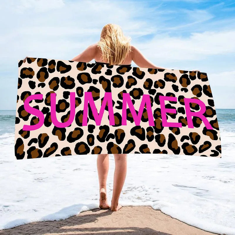 Microfiber Blanket Quick Drying Beach Towels Oversized Printing Towel Super Absorbent Pool Towel Blanket Boho Absorbent Towel