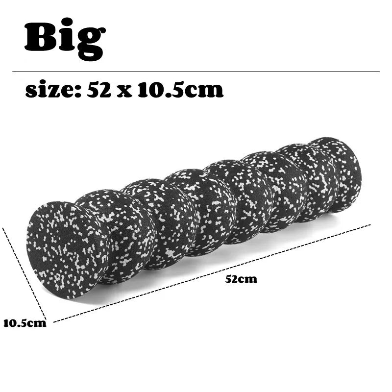 Yoga Foam Roller Wavy-shape EPP Fitness Massage Roller for Trigger Point Therapy Myofascial Release Neck Back Leg Pain Relief