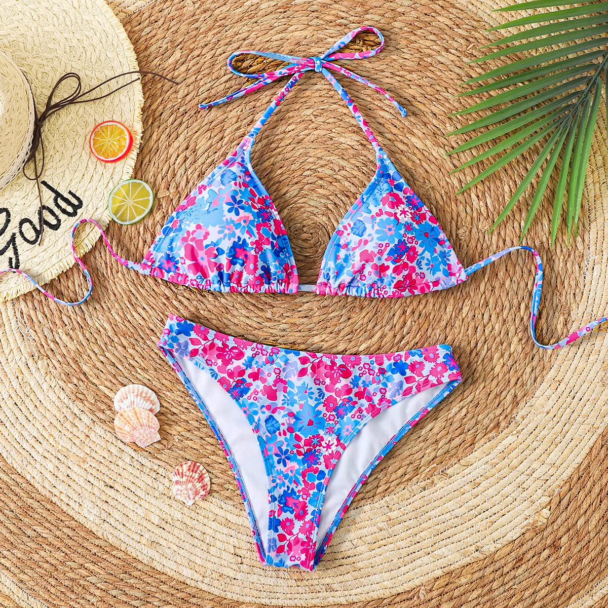 Bikini's Multi Color Choice Bathing Suit Women Dot Cheetah Print Split Swimsuit Backless Lace Up Beachwear Fashion Holiday Bikini Set Summer