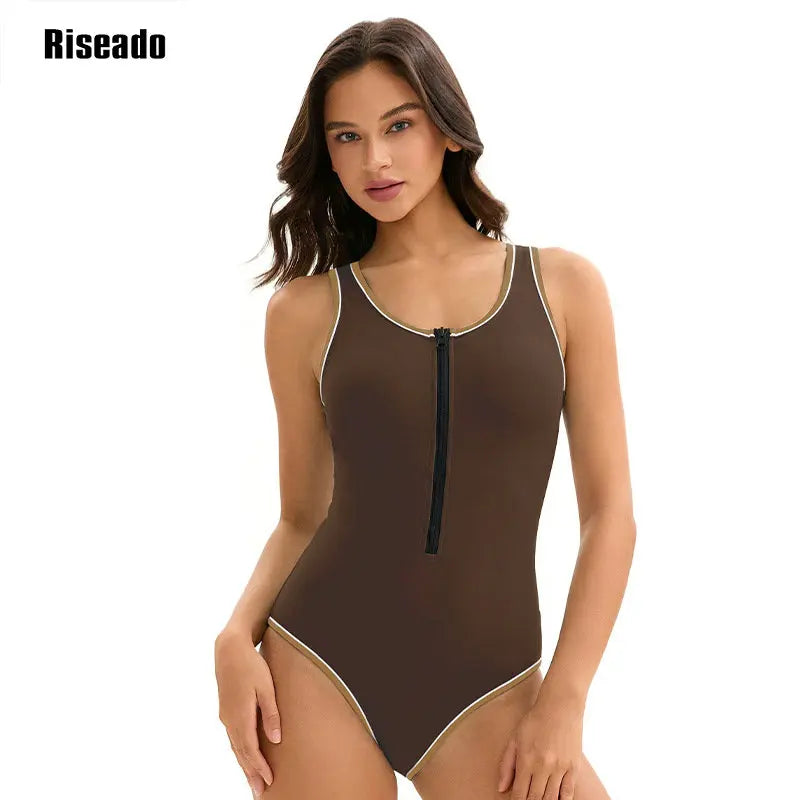 Women's One Piece Swimsuits Athletic Bathing Suit Full Coverage Sport Swimwear Slimming Modest Swim Suits