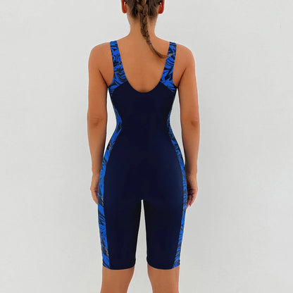 Long Pants One Piece Swimsuits Closed Women's Swimwear Push Up For Swimming Wear Body Bathing Suits Beachwear Pool Bather