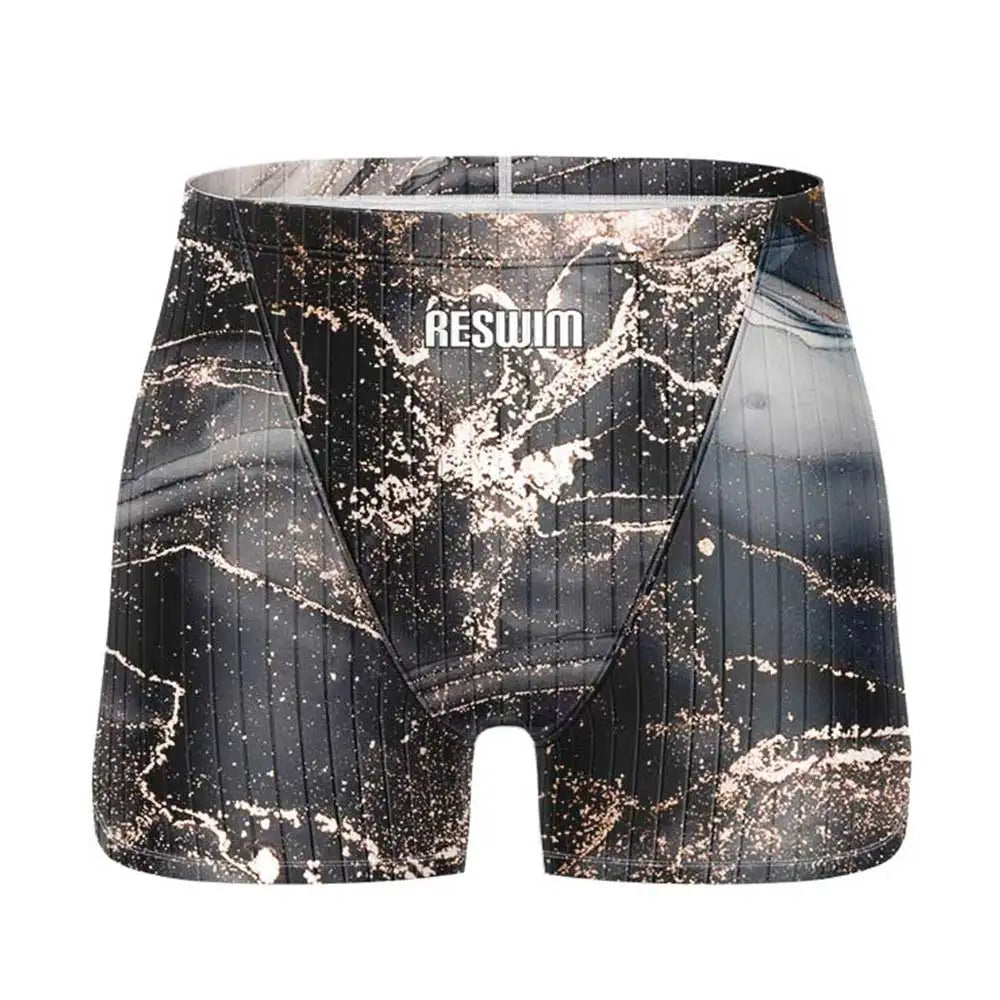 Men's Jammer Swimsuit Athletic Training Swim Trunks Bathing Suit Durable Training Swimming Surfing Diving Shorts Summer Swimwear