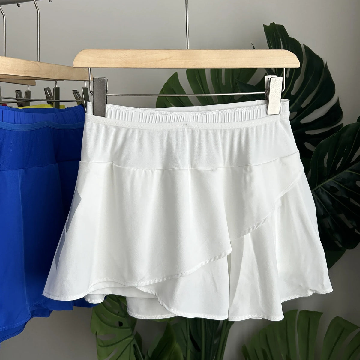 6-Pocket Women Tennis Sports Skort Quick Dry Running Skirt with Mesh Pouch & Built-in Shorts for Yoga Exercise Training Workout