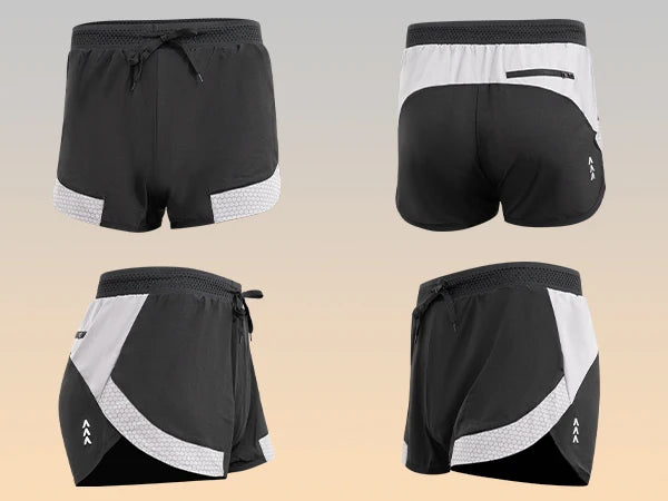 Men's Solid Drawstring Waist Pocket Shorts, Regular Fit Casual Breathable Quick Drying Swimming Shorts, Men's Bottoms for Summer