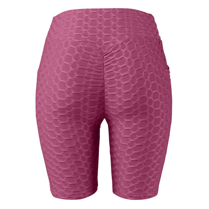 Women's Capris Yoga Fitness Peaches Buttocks Bubble Sports Leggings With Pockets Pants for Women Women’s Yoga Pants
