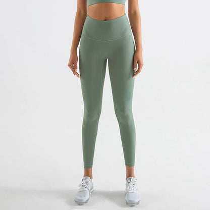 Nylon Leggings Women's Pants Yoga Sport Fitness Gym High Waist Elastic Breathable Leggings For Fitness Womens Clothing