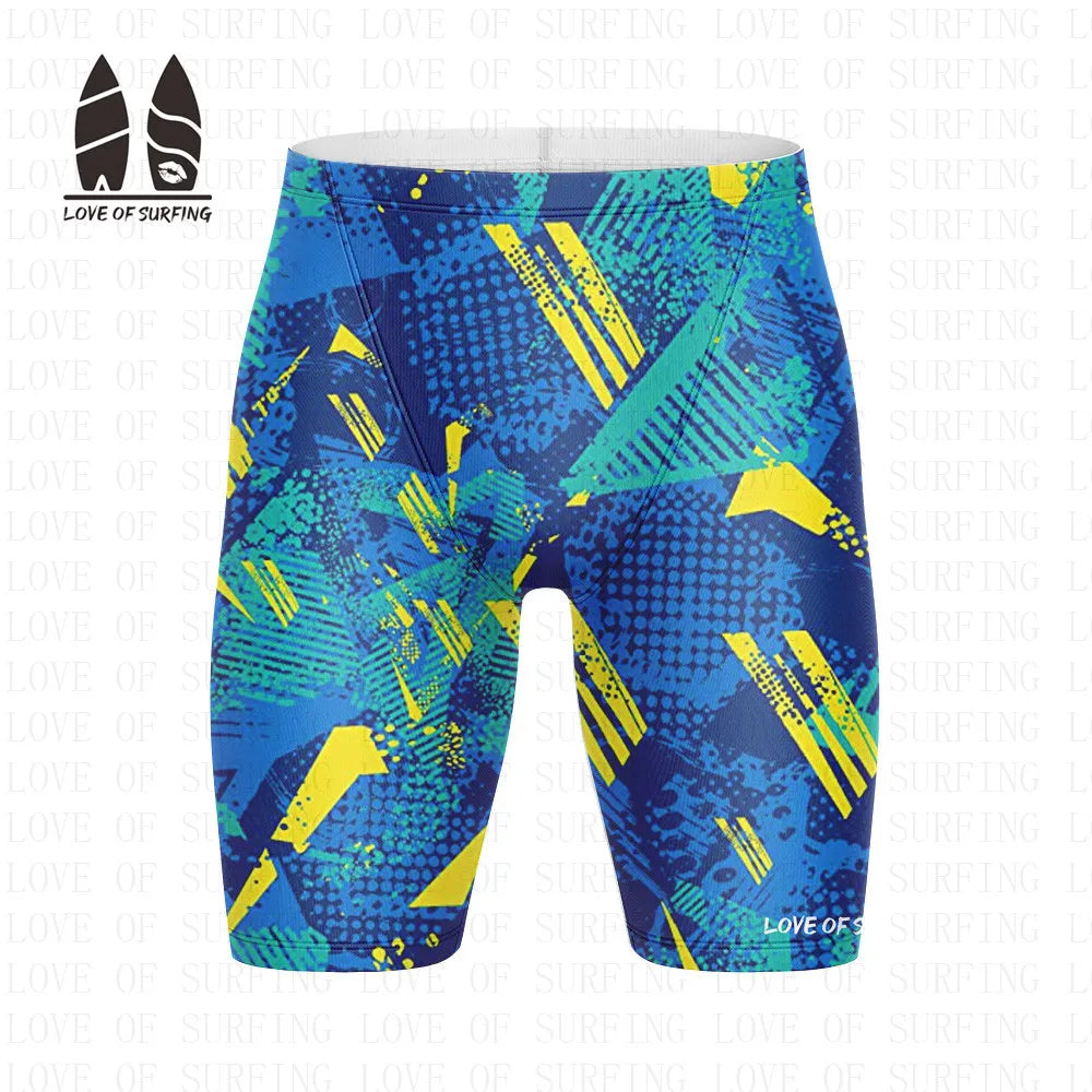 Summer Men‘s Swimming Trunks Swimwear Swimming Jammer Ultra Light Compression Bathing Surfing Shorts Beach Performance Shorts