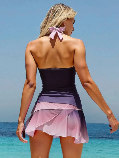 Cover Ups Swimsuit Women Summer Bathing Suit Bikini Tankini Set Sleeveless Swimwear Women Beach Swimming Suit For Female