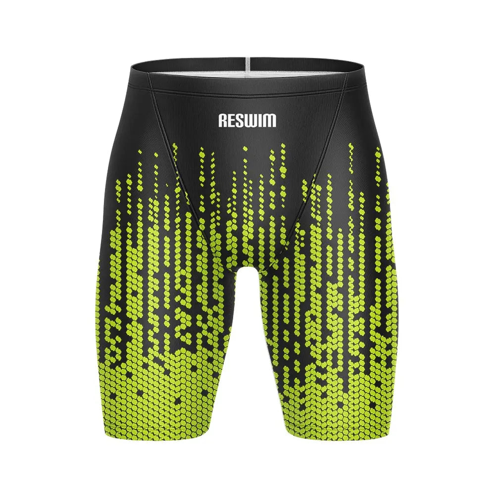 Swimming Trunks Beach Tights Shorts Men's Swim Jammer Shorts Athletic Training Swimsuit Short Quick Dry Lycra Surfing Pants