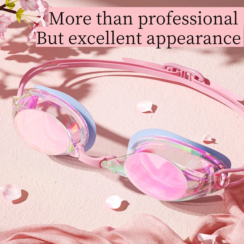Unisex Professional Swimming Goggles for Adults Anti-fog Waterproof HD View Swim Goggles Colorful and Clear Lens to Choose