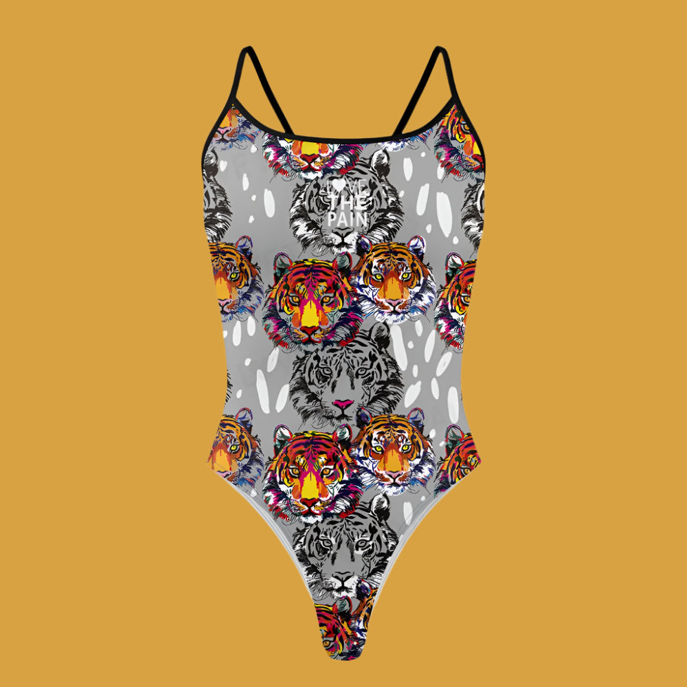 Love The Pain Tiger One Piece Swimsuit Athletic Swimwear Training Race