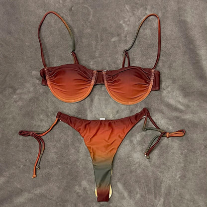 Push Up Bikinis Swimsuit Women Swimwear Micro Bikini Set Low Waisted Swim Suit Patchwork Beachwear Brazilian Biquini Female