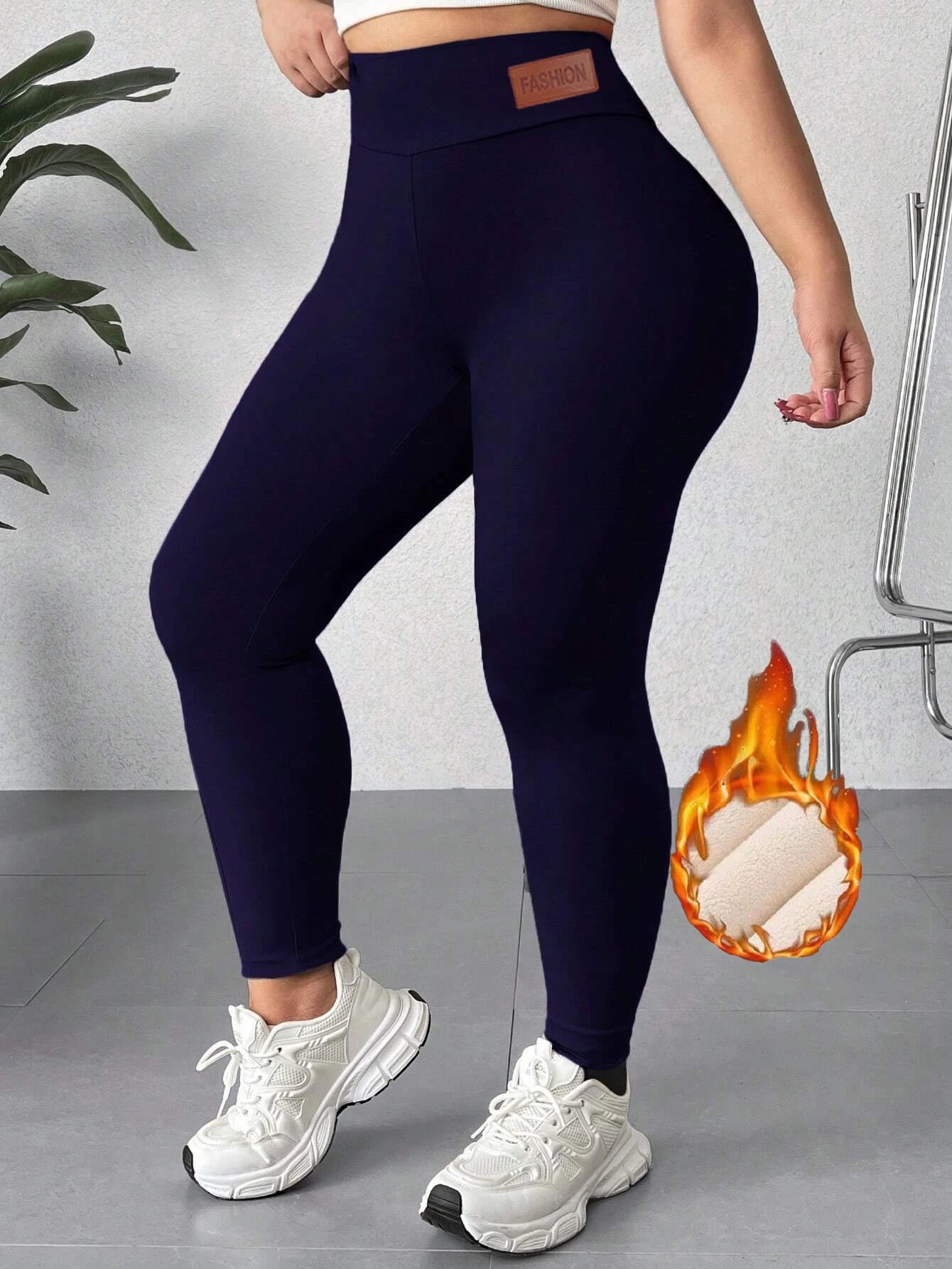 Plus Size  Extra Large Size Hot selling Fleece Tight and Warm Pants Winter Lamb Fleece Thick Elastic Bottom Pants for Women