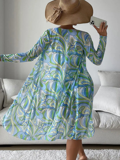 3 Pieces  Print Bikini Women High Waist Swimsuit Cover Up Swimwear Female Lady Bathing Suit Swimming Summer Beachwear