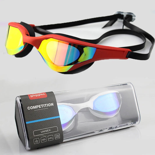 High-end Comfort Racing Color-Plated Swimming Goggles Adult Universal Waterproof and Anti-fog Pool Swimming Diving Goggles