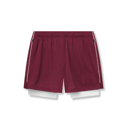 Coloured Running Shorts Men Gym Sports Shorts 2 In 1 Quick Dry Workout Training Gym Fitness Jogging Short Pants Summer Men Shorts