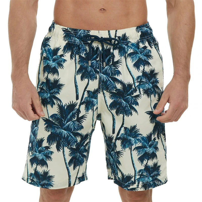 3D Print Casual Fashion Mens Beach Shorts Hawaii Vacation Swim Trunks For Men Floral Short Pants Board Shorts