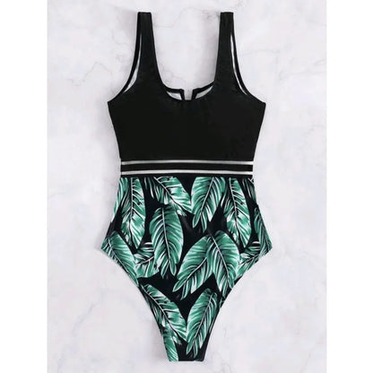 Black Print One Piece Swimsuits Closed Female Swimwear Push Up For Women's Swim Wear Body Bathing Suits Beach Pool Bather